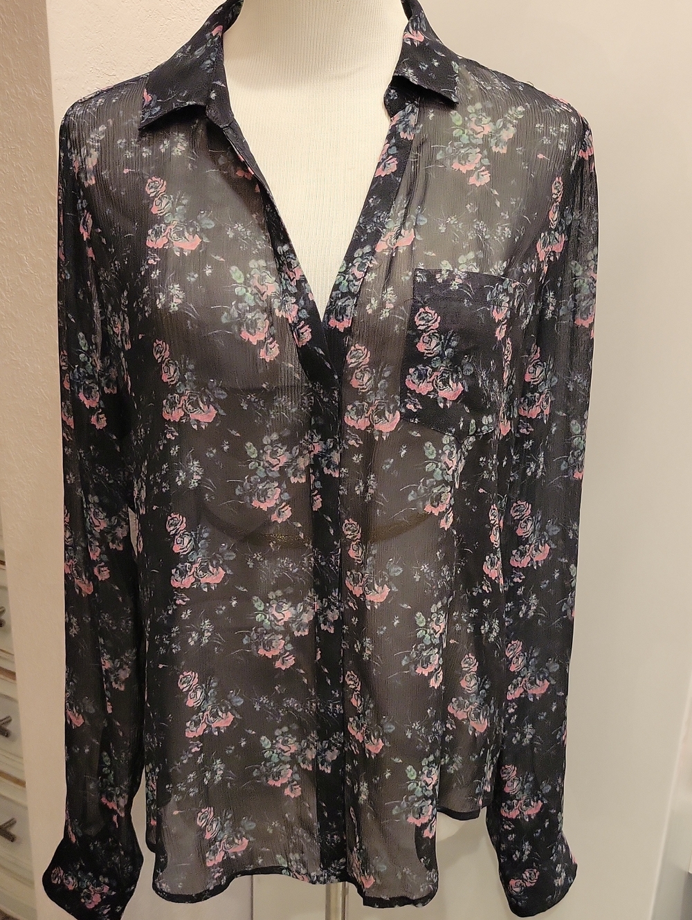 Paige 100% Silk Top Blouse